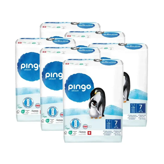 Pingo Ecological Nappies Size 7 (+15 Kg), 6X30 Units