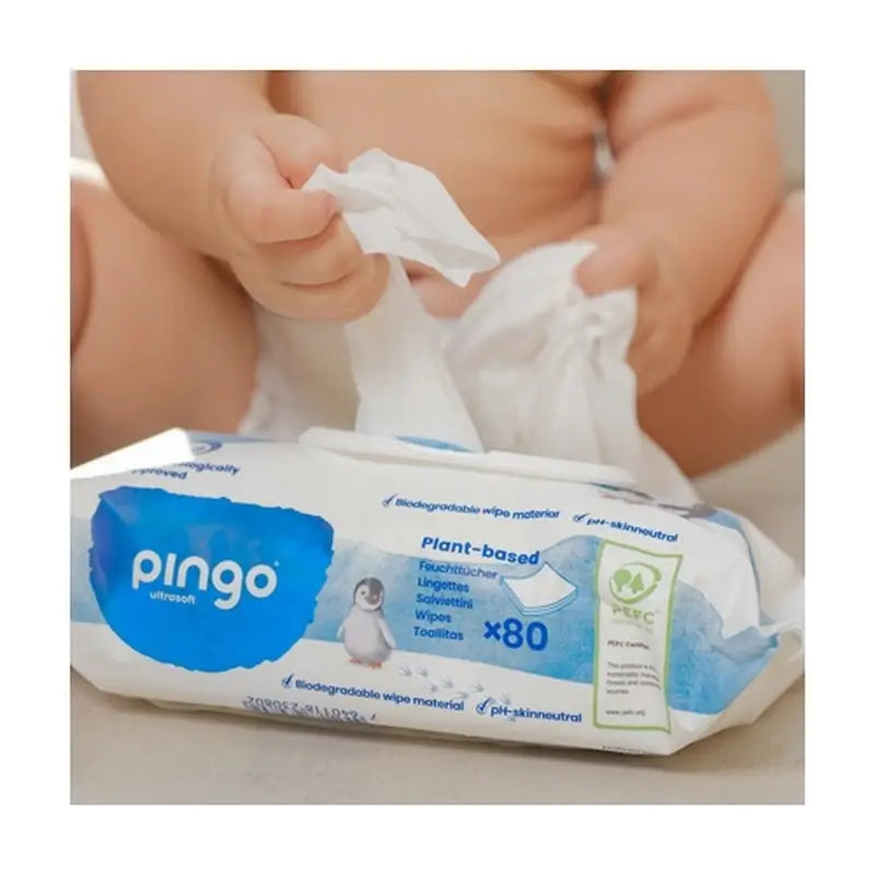Pingo Biodegradable Wipes, 80