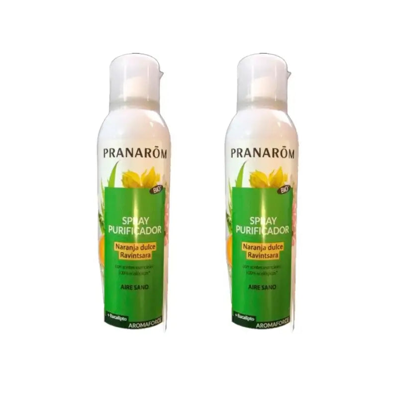 Pranarôm Aromaforce Purifying Spray Sweet Orange Ravintsara, 2X150Ml