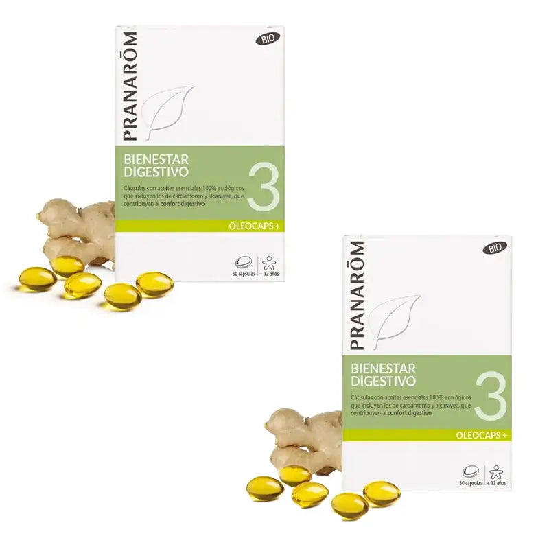 Pranarôm Oleocaps 3 Digestive Well-being, 2X30 Capsules