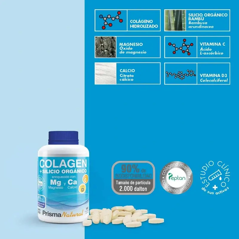 Prisma Natural Marine Collagen Peptan + Organic Silicon, 180 Tablets