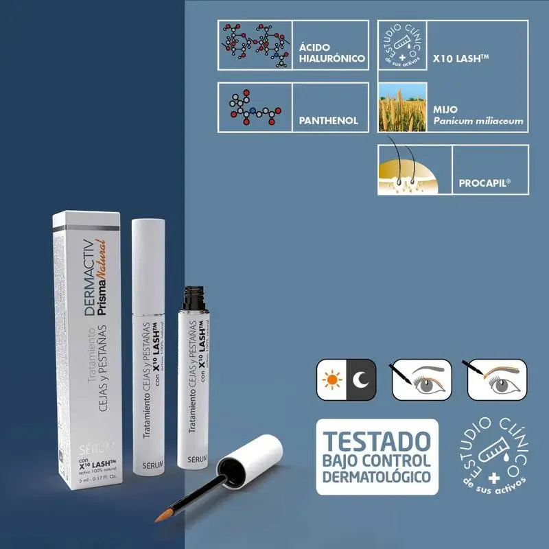 Prisma Natural Eyelash & Eyebrow Serum, 5 ml