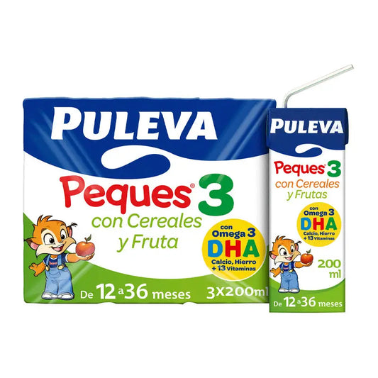 Puleva Peques 3 Growth Cereals and Fruits 3X200 ml 10 units