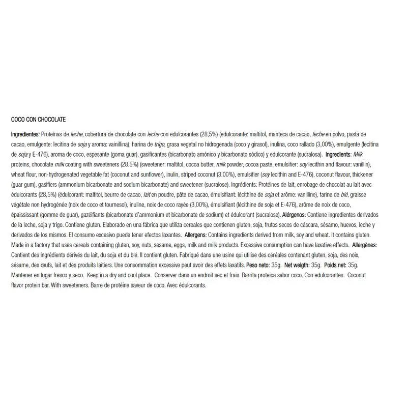 Pwd Protein Meal Bars Coconut Chocolate 12Uds.