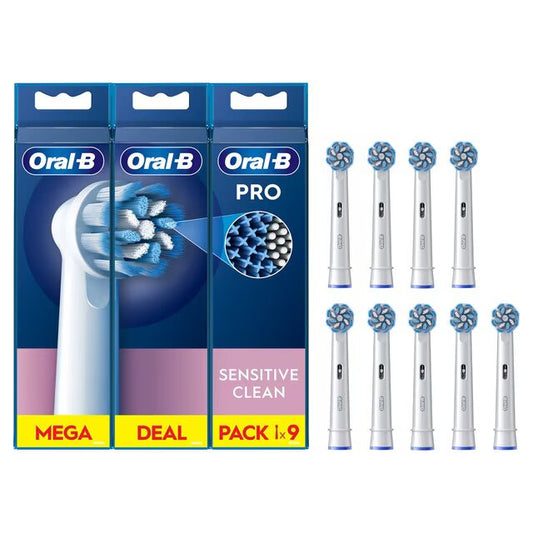Oral-B Braun Sensitive Clean Refill Pack, 9 pcs.