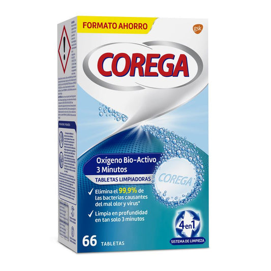 Corega 3 Minute Dental Cleaning, 66 Tablets