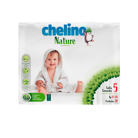 Chelino Nature Nappy Size 5 (From 13Kg To 18Kg) , 30 units