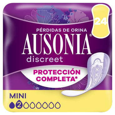 Ausonia Discreet Women's Urine Loss Pads Mini, 24 Units