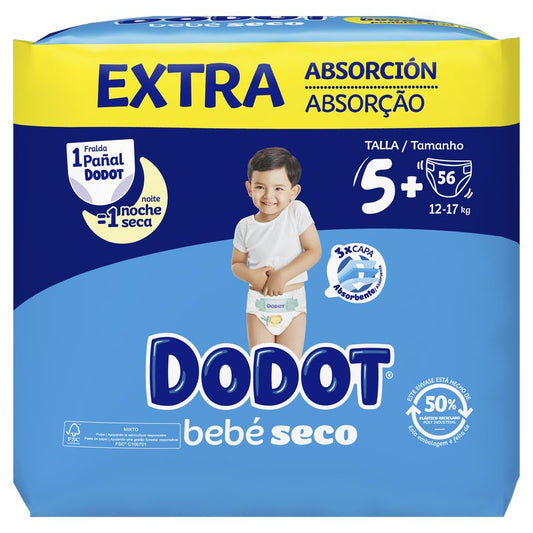 Dodot Baby Dry Extra - Jumbo Pack Size 5 Nappies , 56 pcs.