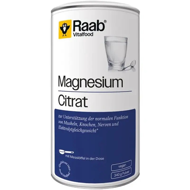 Raab Vitalfood Magnesium Citrate Powder 340Gr. Sg Vegan