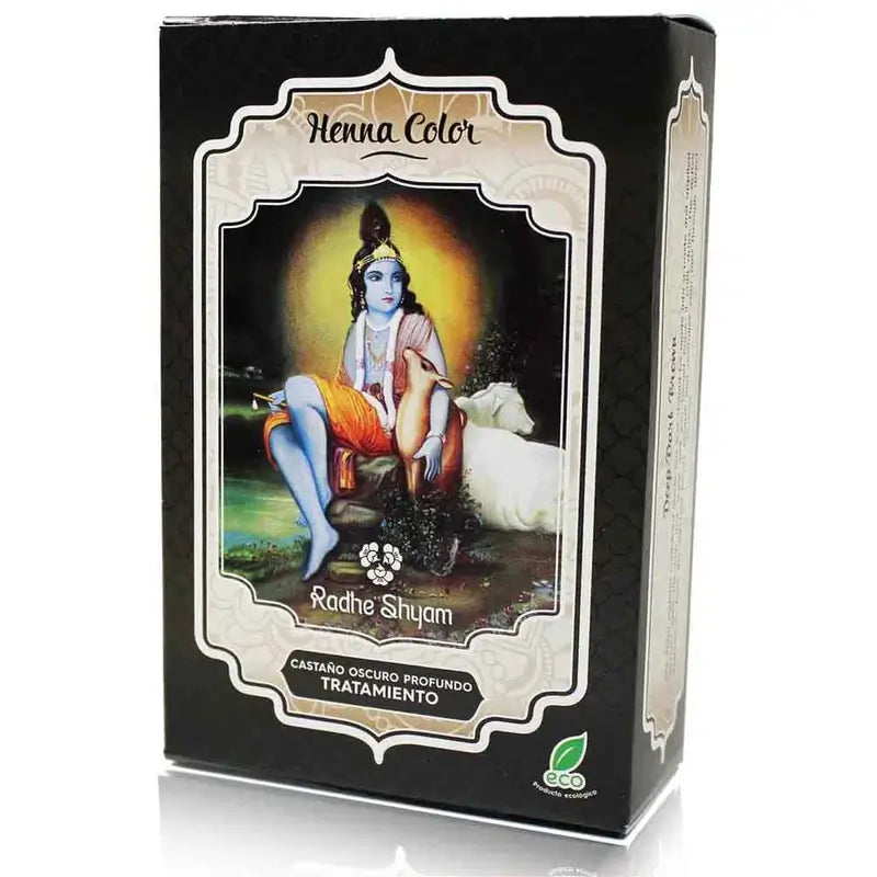 Radhe Shyam Henna Deep Dark Brown Powder, 100 g
