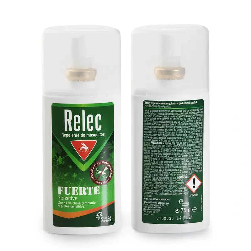 Relec Fuerte Sensitive Family Mosquito Repellent Spray, 75 ml