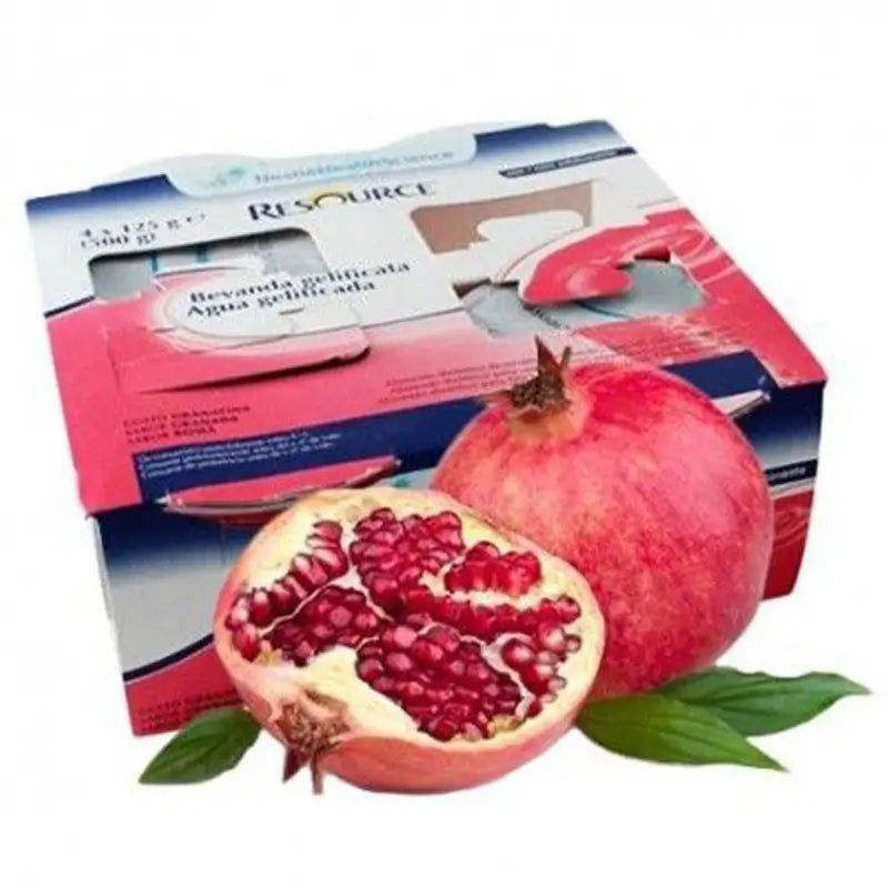 Resource Gelled Water Pomegranate Flavour 4 units x 125 ml
