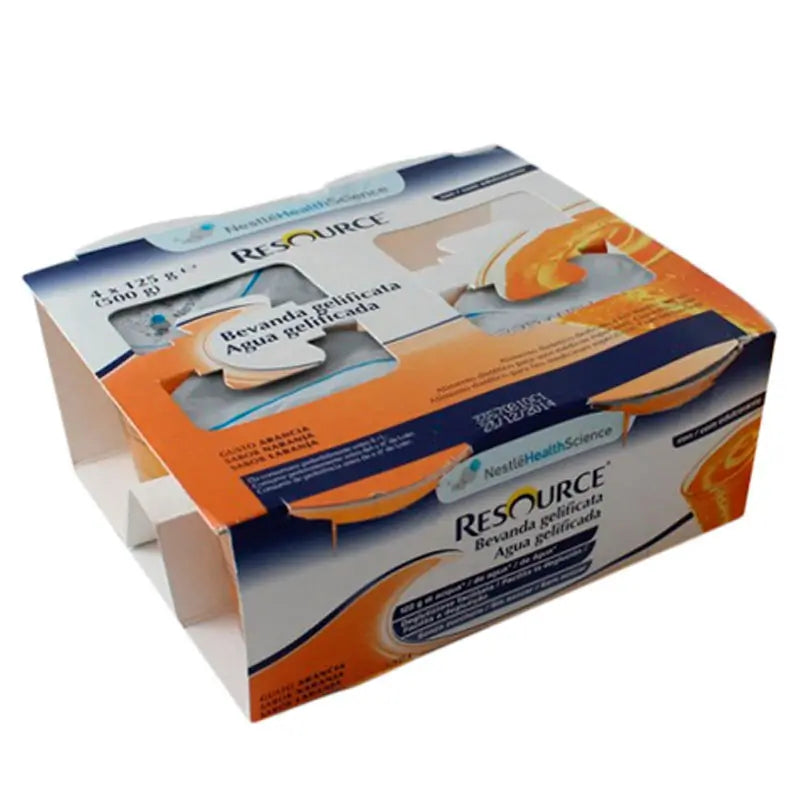 Resource Orange Flavoured Gelled Water 4 units x 125 grams