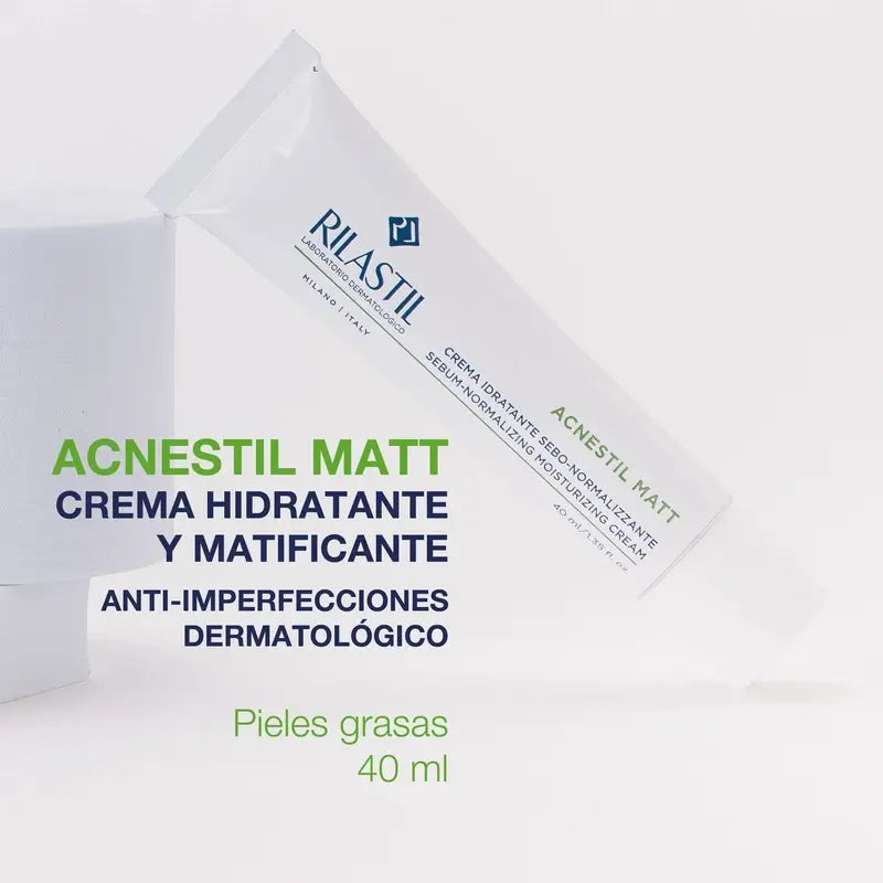 Rilastil Acnestil Matt Moisturising and Mattifying Cream for Oily Skin 40 ml