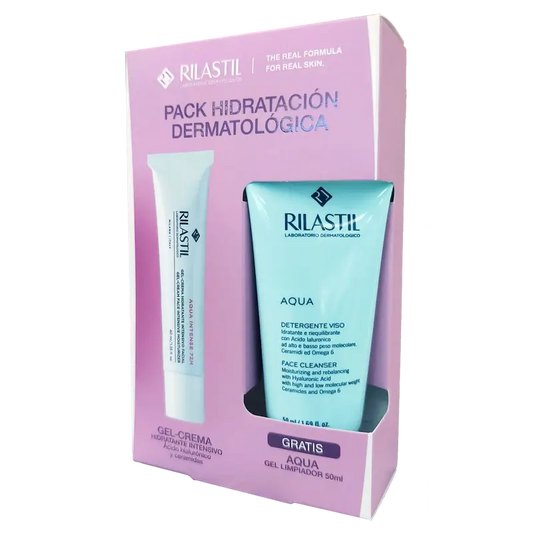 Rilastil Aqua Dermatological Facial Moisturizer, 40 ml + 500 ml