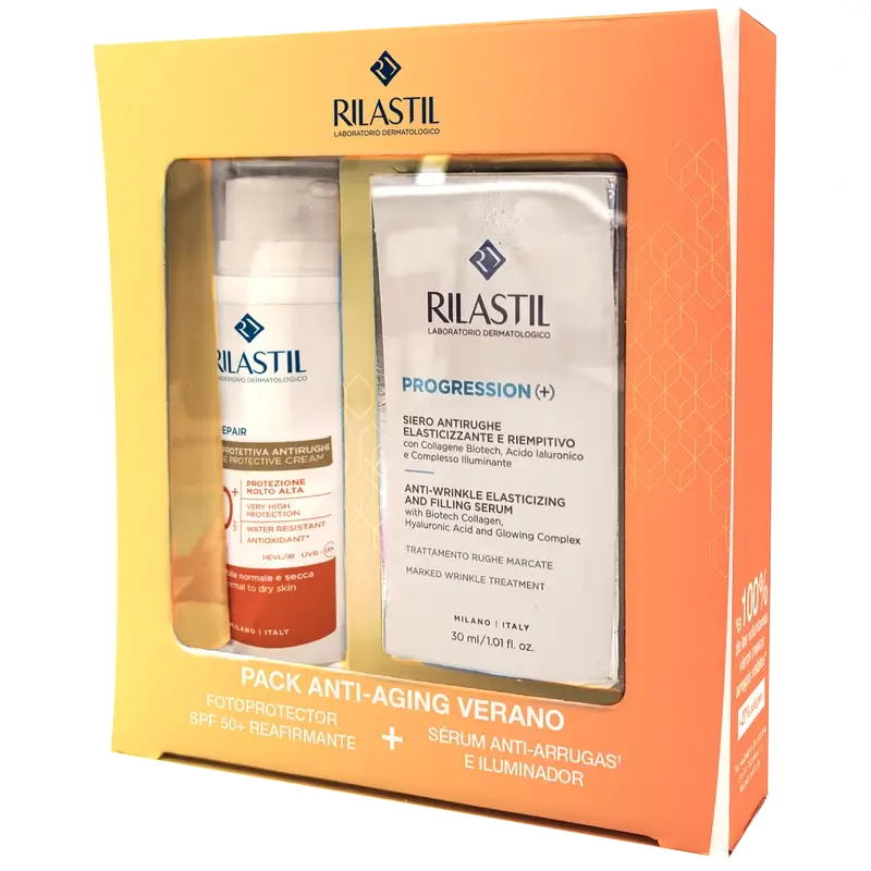 Rilastil Pack Sun System Age Repair Spf50+ AND Progression (+) Serum, 80 ml