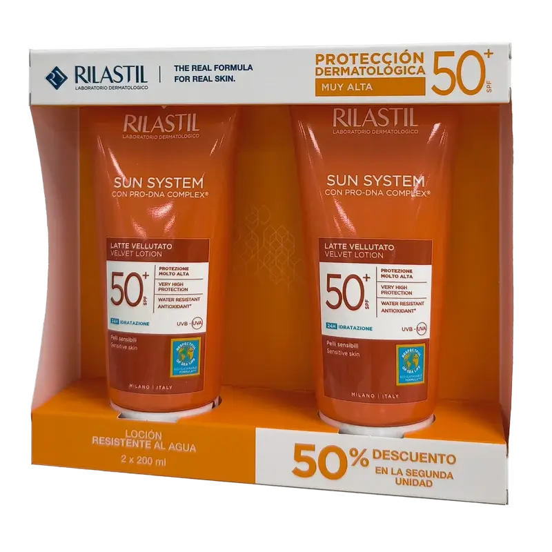 Rilastil Sun System 50 Milk Velluto , 2 x 200 ml