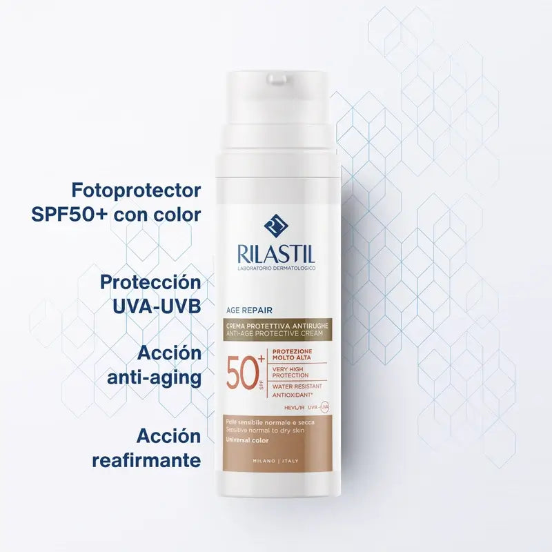 Rilastil Sun System Age Repair Photoprotective Anti-Ageing Sunscreen Spf50+ Colour, 50 ml
