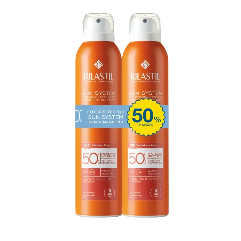 Rilastil Sun System Clear Spray 50+ , 2 x 200 ml