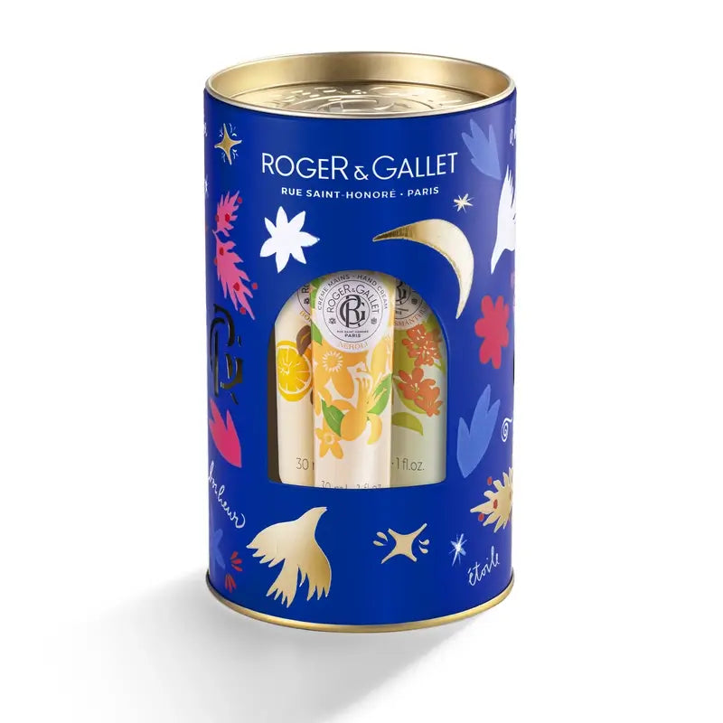 Roger & Gallet Wellness Hand Cream Chest: Néroli - Bois D'Orange - Fleur D'Osmanthus, 3 units