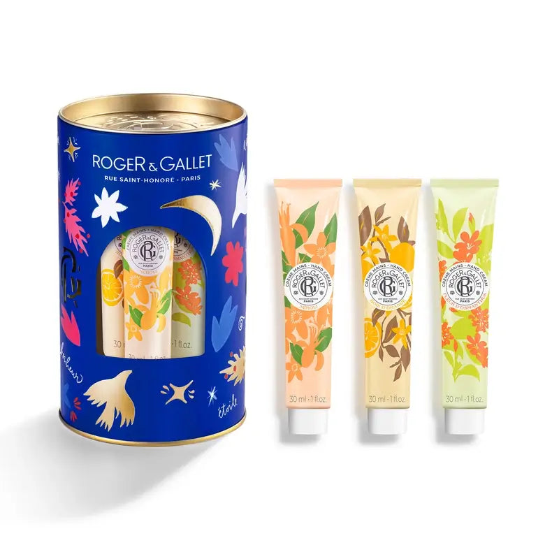 Roger & Gallet Wellness Hand Cream Chest: Néroli - Bois D'Orange - Fleur D'Osmanthus, 3 units