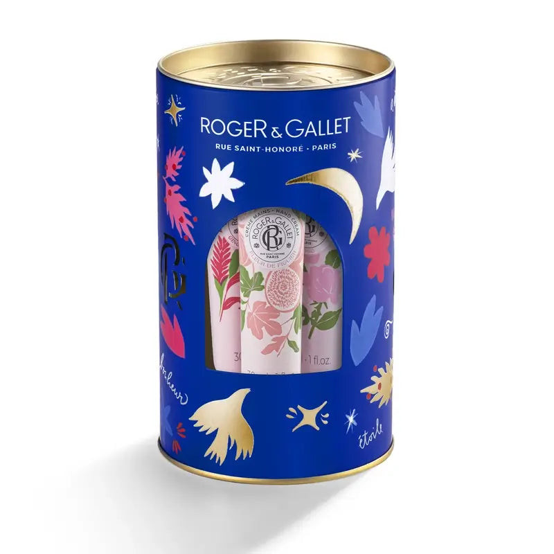 Roger & Gallet Wellness Hand Cream Chest: Fleur De Figuier - Gingembre Rouge - Rose, 3 pcs.