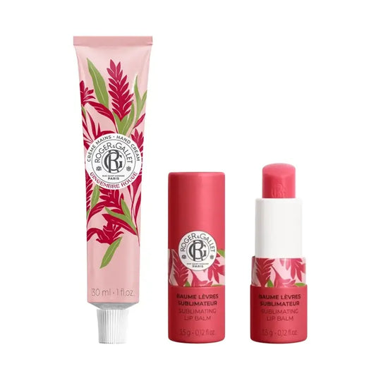 Roger & Gallet Gingembre Rouge Hand Cream + Lip Balm Pack