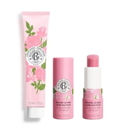 Roger & Gallet Rose Rose Hand Cream + Lip Balm Pack
