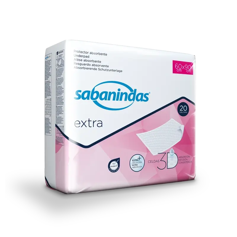 Sabanindas Extra Absorbent Pad Maxi 60 X 90 Cm. , 20 pcs.