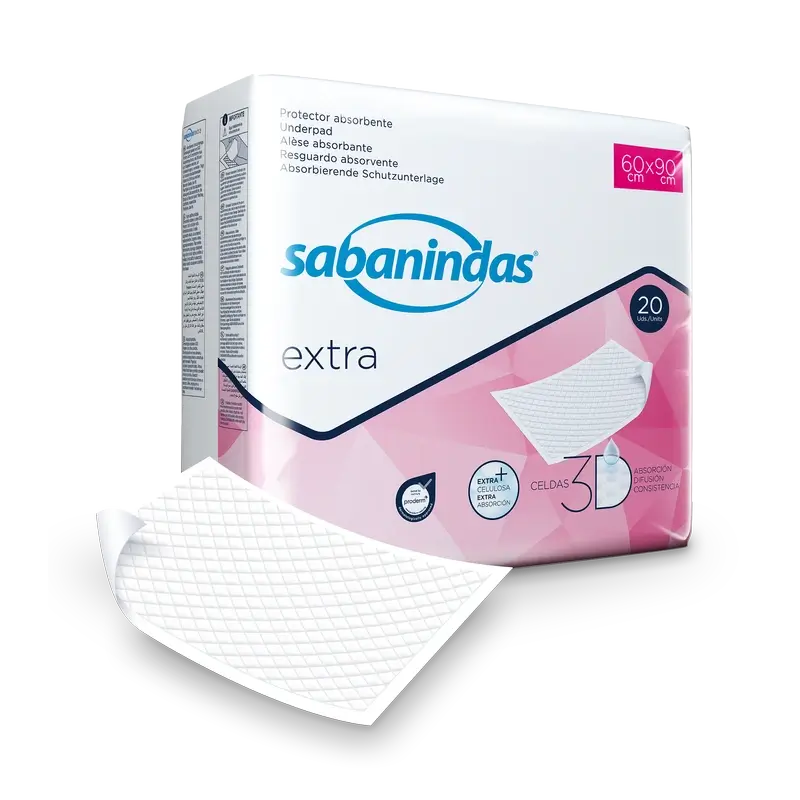 Sabanindas Extra Absorbent Pad Maxi 60 X 90 Cm. , 20 pcs.