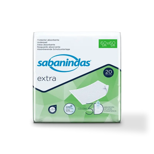 Sabanindas Extra Medium Absorbent Pad 60 X 60 Cm. , 20 pcs.
