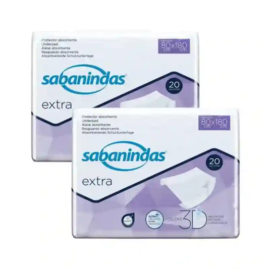 Sabanindas Extra Adjustable Absorbent Pad 80 X 180 Cm. , 3X20 Units