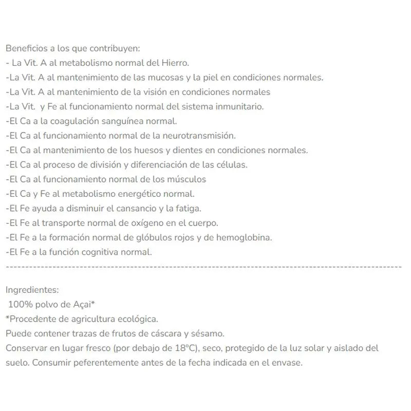 Salud Viva Açai Powder 50Gr. Bio Sg S/A Vegan