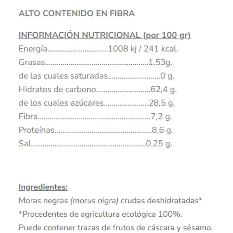 Salud Viva Blackberries 140Gr. Eco Sg S/A Vegan