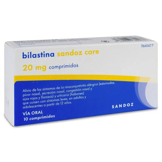 Sandoz Care Bilastine 20 Mg, 10 Tablets