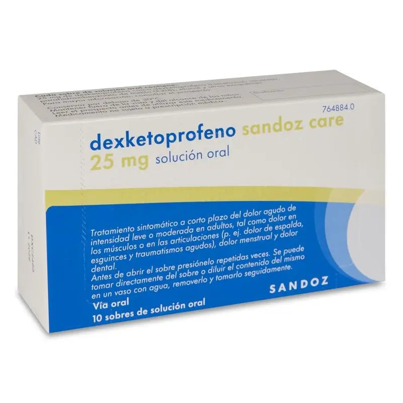 Sandoz Care Dexketoprofen 25 mg, 10 sachets