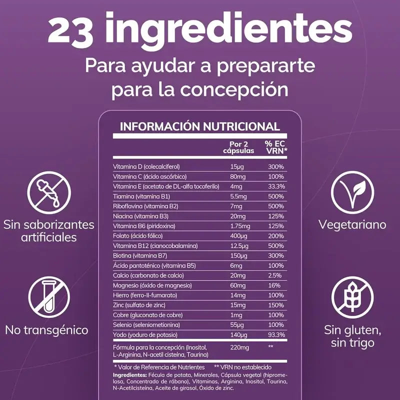 Sasmar Conceive Plus Female Fertility Support, 60 Capsules