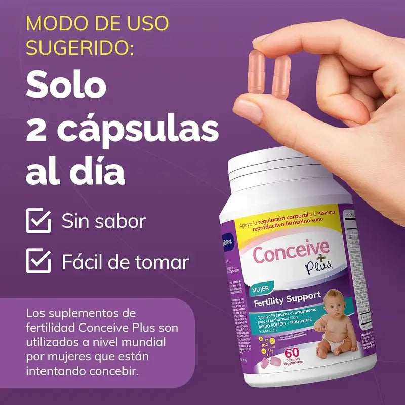Sasmar Conceive Plus Female Fertility Support, 60 Capsules
