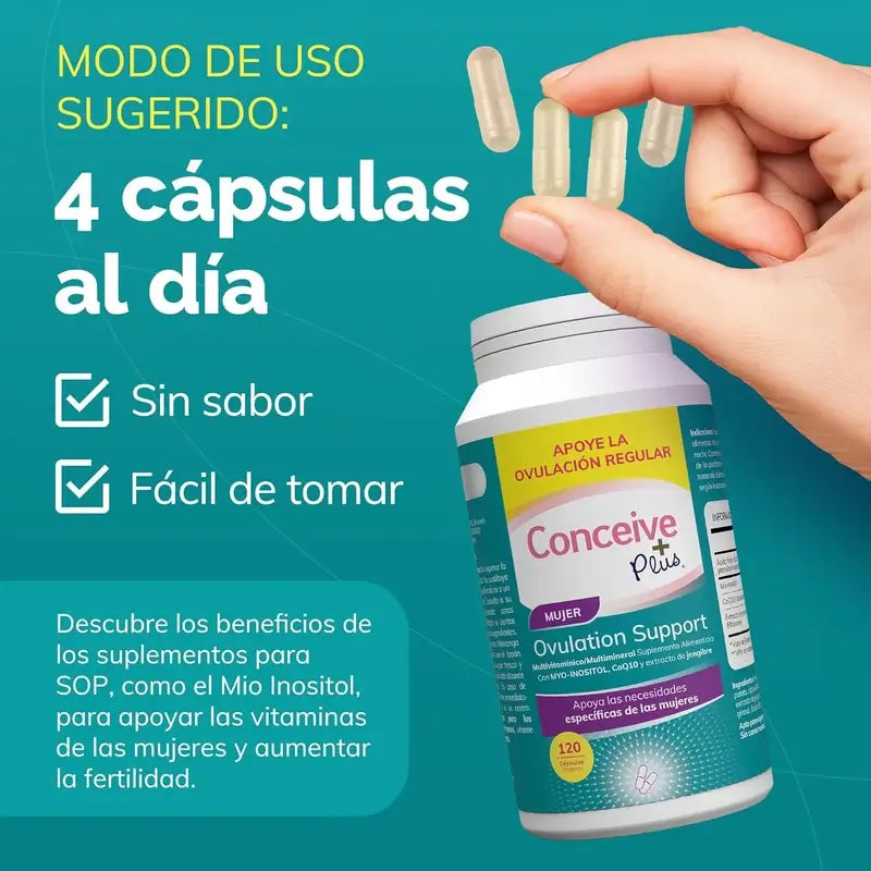 Sasmar Conceive Plus Female Ovulation, 120 Capsules