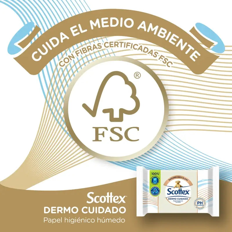 Scottex Dermo Care Moist Toilet Paper, 66 pcs.