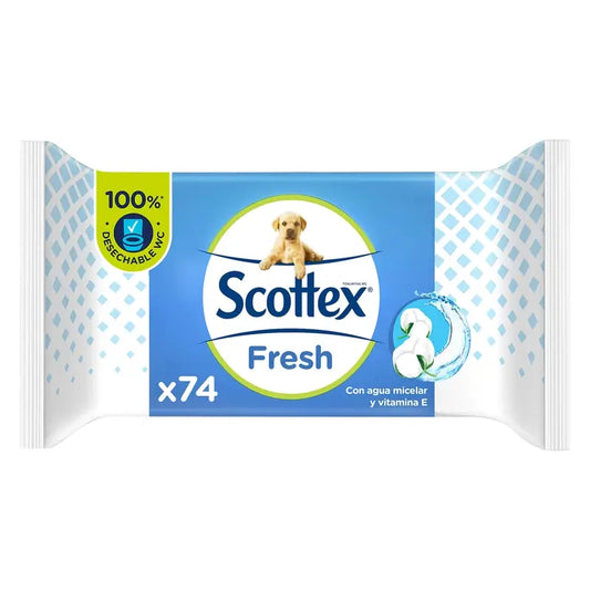 Scottex Fresh Wet Toilet Tissue , 74 units