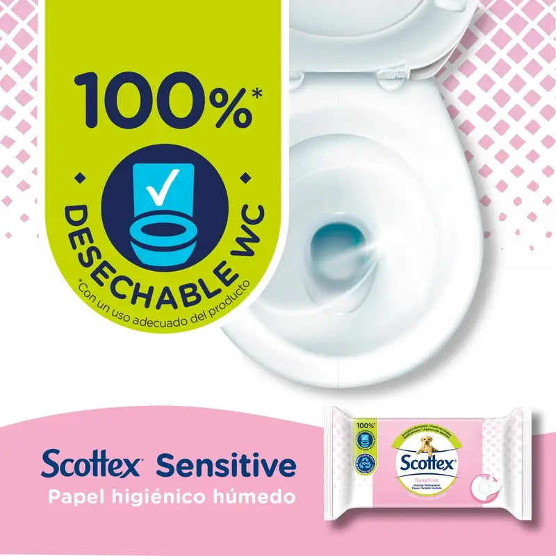 Scottex Sensitive Moist Toilet Paper , 38 pcs.