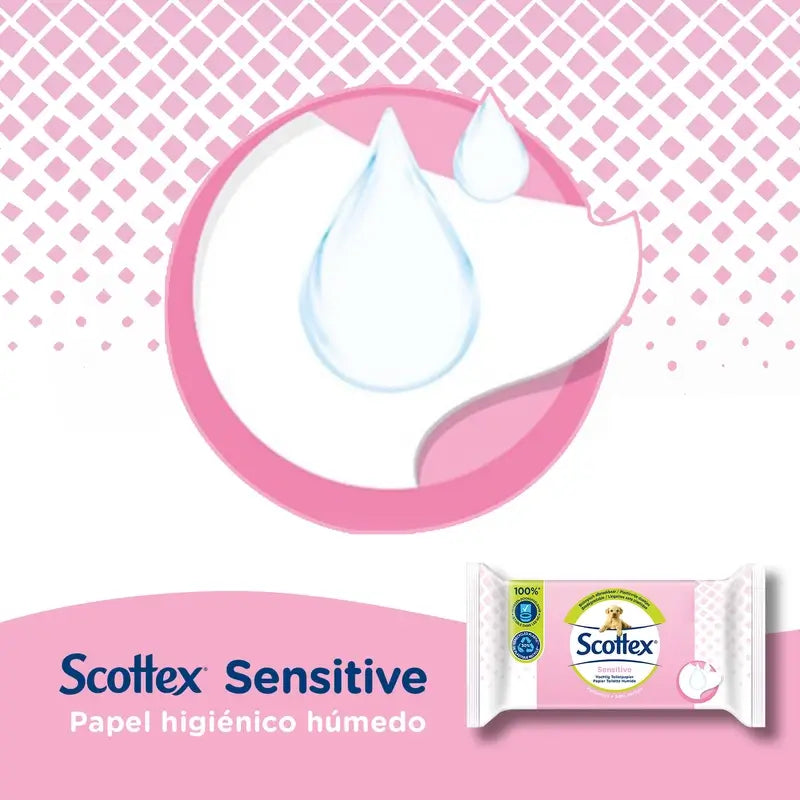 Scottex Sensitive Moist Toilet Paper , 38 pcs.