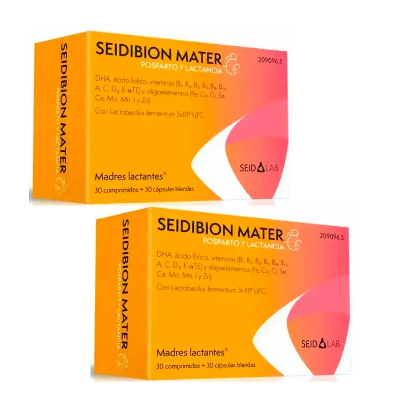 Seidibion Mater Postpartum and Lactation, Pack 2 x (30 Tablets + 30 Capsules)