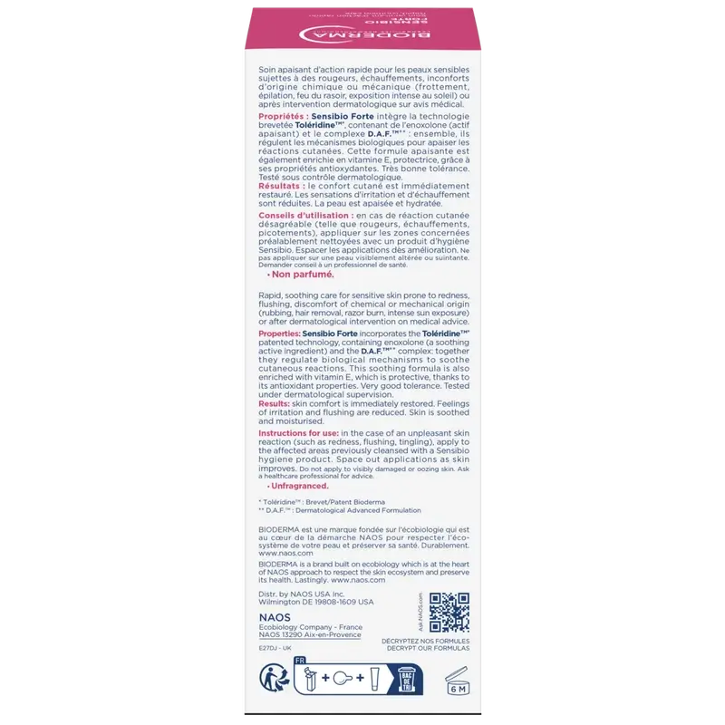 BIODERMA Sensibio Forte Sensitive / Damaged Skin Facial Cream