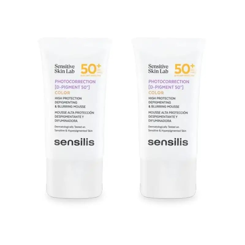 Sensilis Photocorrection [D-Pigment 50+] Colour Depigmenting Mousse, 2X40 Ml