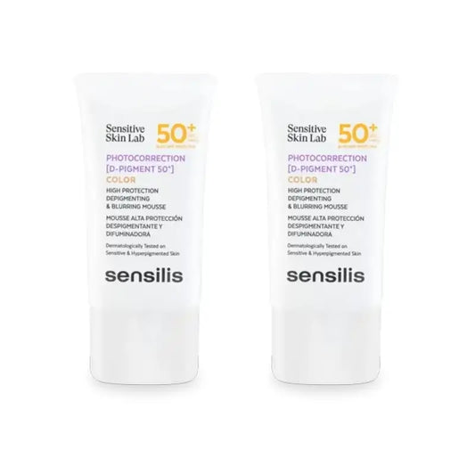 Sensilis Photocorrection [D-Pigment 50+] Colour Depigmenting Mousse, 2X40 Ml