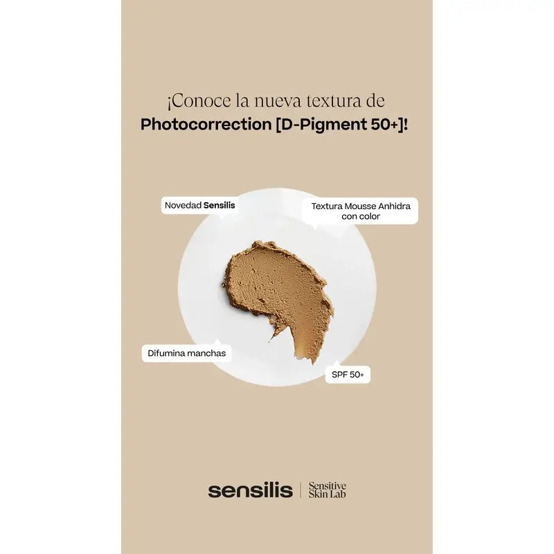 Sensilis Photocorrection [D-Pigment 50+] Colour Depigmenting Mousse 40 ml