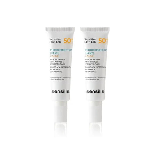 Sensilis Photocorrection [Ha 50+] Moisturising & Anti-Wrinkle Colour, 2X50 Ml